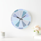 Pastel Blue Green Purple and Aqua Elegant Glow Große Wanduhr (Zuhause)