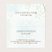 Pastel Blue Green Spring Blossom Business Card Visitenkarten (Innenseite Aufgefaltet)