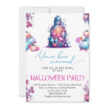 Pastel Blue Halloween-Party Festlicher Spaß Einlad