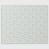 Pastel Blue Hanukkah Menorah Star von David Patter Geschenkpapier (Flach)