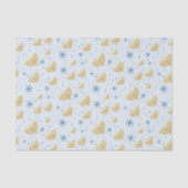 Pastel Blue Hanukkah Menorah Star von David Patter Seidenpapier (Vorderseite)