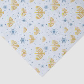 Pastel Blue Hanukkah Menorah Star von David Patter Seidenpapier (Ausschnitt)