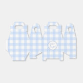 Pastel Blue Happy Oaster Kariertes Muster Geschenkschachtel (Ungefaltet)