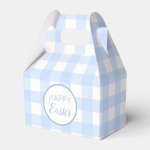 Pastel Blue Happy Oaster Kariertes Muster Geschenkschachtel