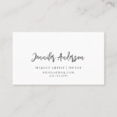 Pastel Blue Holographic Modern Calligraphy Script Visitenkarte (Rückseite)