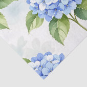 Pastel Blue Hydrangea Bouquet Pattern Seidenpapier (Ausschnitt)