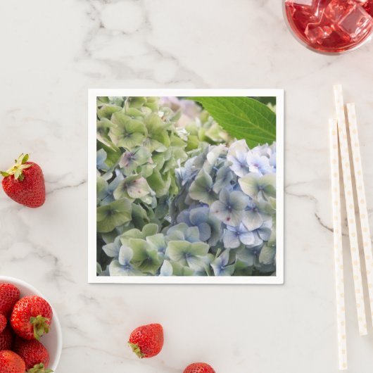 Pastel Blue Hydrangeas Serviette (Beispiel)