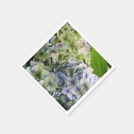 Pastel Blue Hydrangeas Serviette (Ecke)