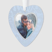 Pastel Blue Imitats Diamond Fotomaterial Ornament (Vorderseite)