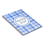 Pastel Blue Kariert Custom Notebook Notizblock (Rechte Seite)