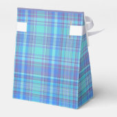 Pastel Blue Kariert Geschenkschachtel (Rückseite)
