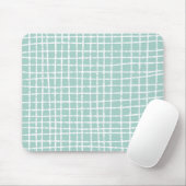 Pastel Blue Karo Pattern Soft und Modern Mousepad (Mit Mouse)