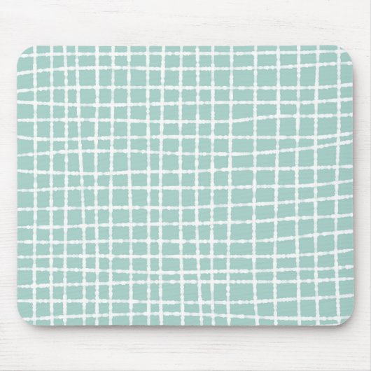 Pastel Blue Karo Pattern Soft und Modern Mousepad (Vorne)