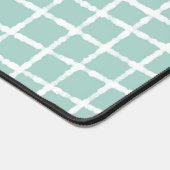 Pastel Blue Karo Pattern Soft und Modern Schreibtischunterlage (Ecke)