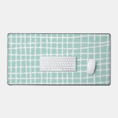 Pastel Blue Karo Pattern Soft und Modern Schreibtischunterlage (Tastatur & Maus)