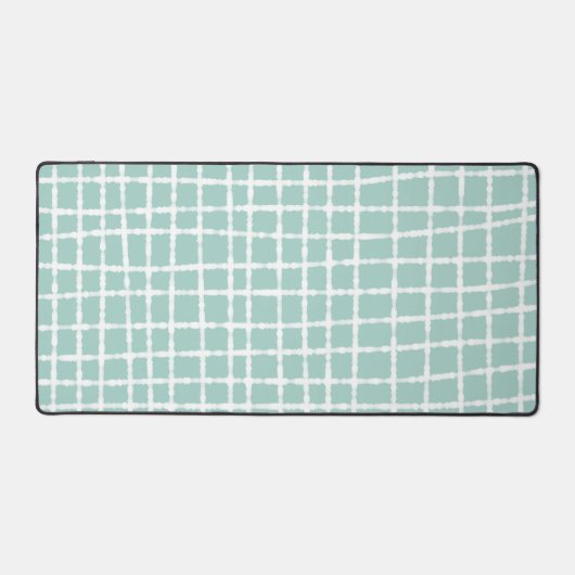 Pastel Blue Karo Pattern Soft und Modern Schreibtischunterlage (Vorderseite)