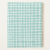 Pastel Blue Karo Pattern Soft und stilvoll Planer (Rückseite)
