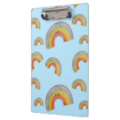 Pastel Blue Kawaii Rainbow Klemmbrett (Links)