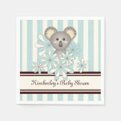 Pastel Blue Koala Kindergeburtstag / Boy Baby Dusc Serviette (Vorderseite)