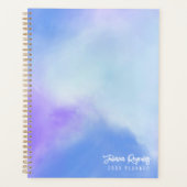 Pastel Blue & Lila Abstrakt Art Planner Planer (Vorderseite)