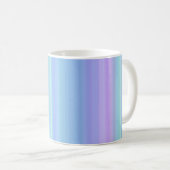 Pastel Blue Lila Green Stripes Tasse (VorderseiteRechts)