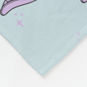 Pastel Blue Lilac Cowgirl Rodeo Muster Fleecedecke (Ecke)