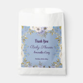 Pastel Blue Little Blume Bud Floral Baby Dusche Geschenktütchen (Vorderseite)