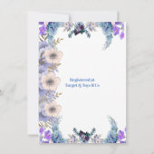 Pastel Blue Little Blume Bud Lilac Babydusche Einladung (Rückseite)