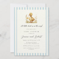 Pastel Blue Little Duck ist auf der Way Baby Dusch