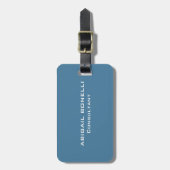 Pastel Blue Minimalistisch Special Einzigartig Mod Gepäckanhänger (Vorderseite vertikal)