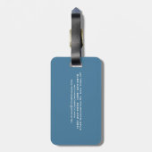 Pastel Blue Minimalistisch Special Einzigartig Mod Gepäckanhänger (Rückseite vertikal)