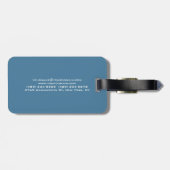 Pastel Blue Minimalistisch Special Einzigartig Mod Gepäckanhänger (Rückseite horizontal)