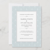 Pastel Blue Modern Art Deco Hochzeit Einladung (Vorderseite)