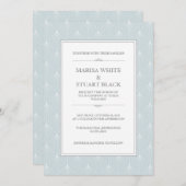 Pastel Blue Modern Art Deco Hochzeit Einladung (Vorne/Hinten)