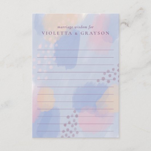 Pastel Blue Modern Art Eheberatung Hinweiskarte (Vorderseite)