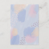 Pastel Blue Modern Art Eheberatung Hinweiskarte (Rückseite)