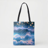 Pastel Blue Moon Dreamy Aesthetic Tasche (Vorderseite)