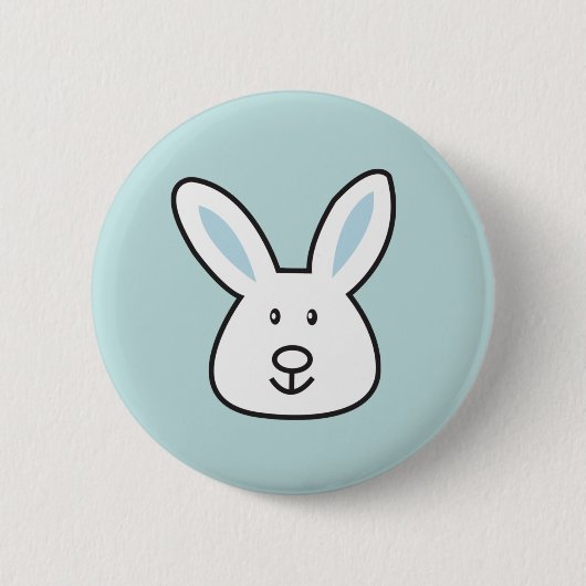 Pastel Blue Niedlich Ostersonnige Illustration Button (Vorderseite)