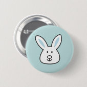 Pastel Blue Niedlich Ostersonnige Illustration Button (Vorne & Hinten)