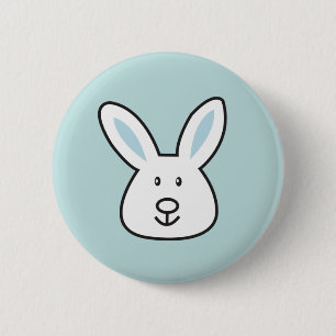 Pastel Blue Niedlich Ostersonnige Illustration Button