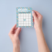 Pastel Blue Niedlich Owl Baby Showthema - Bingo Flyer (Gruppe)