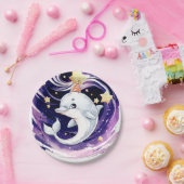 Pastel Blue Ocean Dolphin Geburtstag Pappteller (Party)