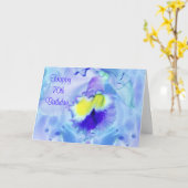 Pastel Blue Orchid Herzlichen Glückwunsch zum 70.  Karte (Gelbe Blume)