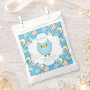 Pastel Blue Owl Babydusche Thema Gefallen Beutel Geschenktütchen