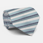 Pastel Blue Pink Magenta Textured Striped Pattern Krawatte (Gerollt)