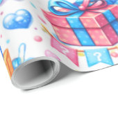 Pastel Blue Pink Toys Geschenkpapier (Rolleneckpunkt)