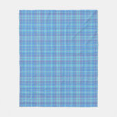 Pastel Blue Plaid Pattern Fleecedecke (Vorderseite)
