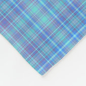 Pastel Blue Plaid Pattern Fleecedecke (Ecke)