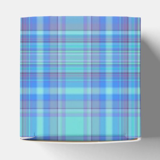 Pastel Blue Plaid Pattern Geschenkschachtel (Oben)