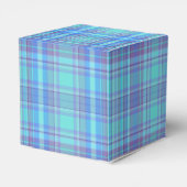Pastel Blue Plaid Pattern Geschenkschachtel (Rückseite)